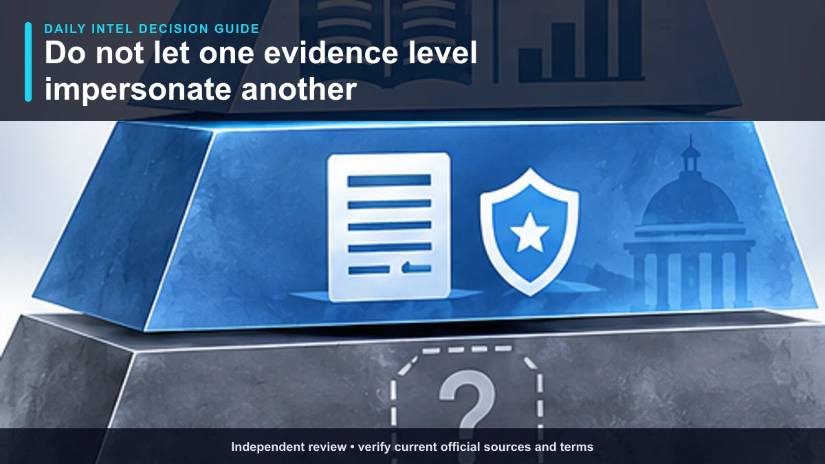 Evidence ladder separating seller claims, category research, official context, and direct proof for Audien.