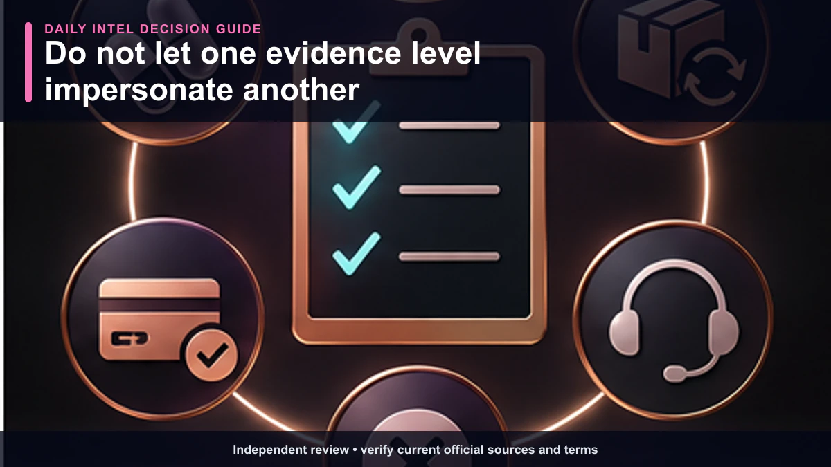Evidence ladder separating seller claims, category research, official context, and direct proof for Strut O Cream.