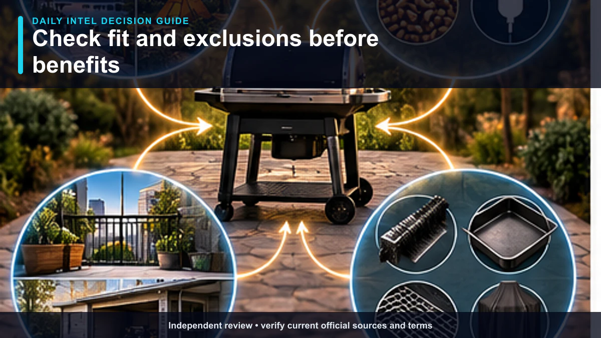 Compatibility map for checking Top-Rated Gas, Charcoal, Pellet & Electric Grills fit, requirements, exclusions, and verify-first conditions.